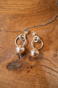 Shyla Layla Solid Ball Silver Earrings - The Mercantile London