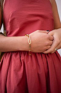 Shyla Chunky Gold Link Bracelet - The Mercantile London