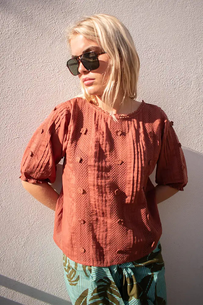 Emile Et Ida Deverly Sienna Blouse - The Mercantile London