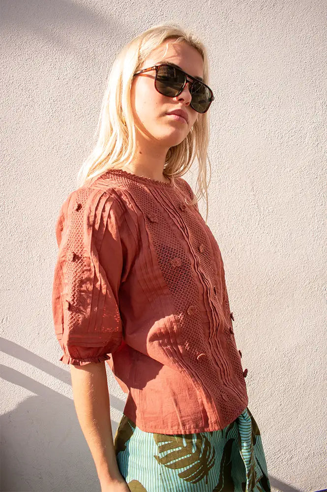 Emile Et Ida Deverly Sienna Blouse - The Mercantile London