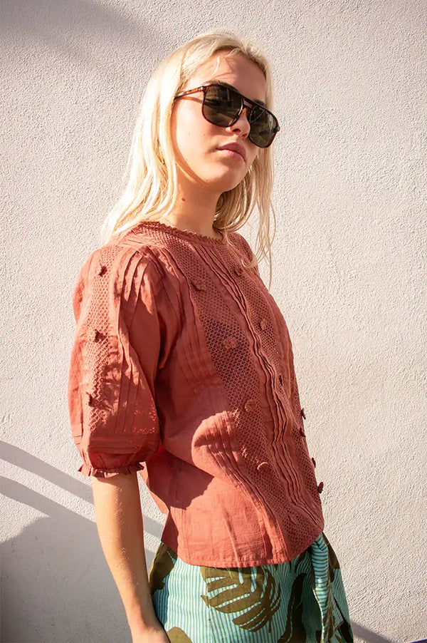 Emile Et Ida Deverly Sienna Blouse - The Mercantile London