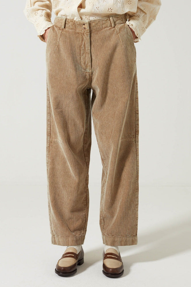 Charlie Joe Siloe Taupe Stone Wash Corduroy Trousers - The Mercantile London