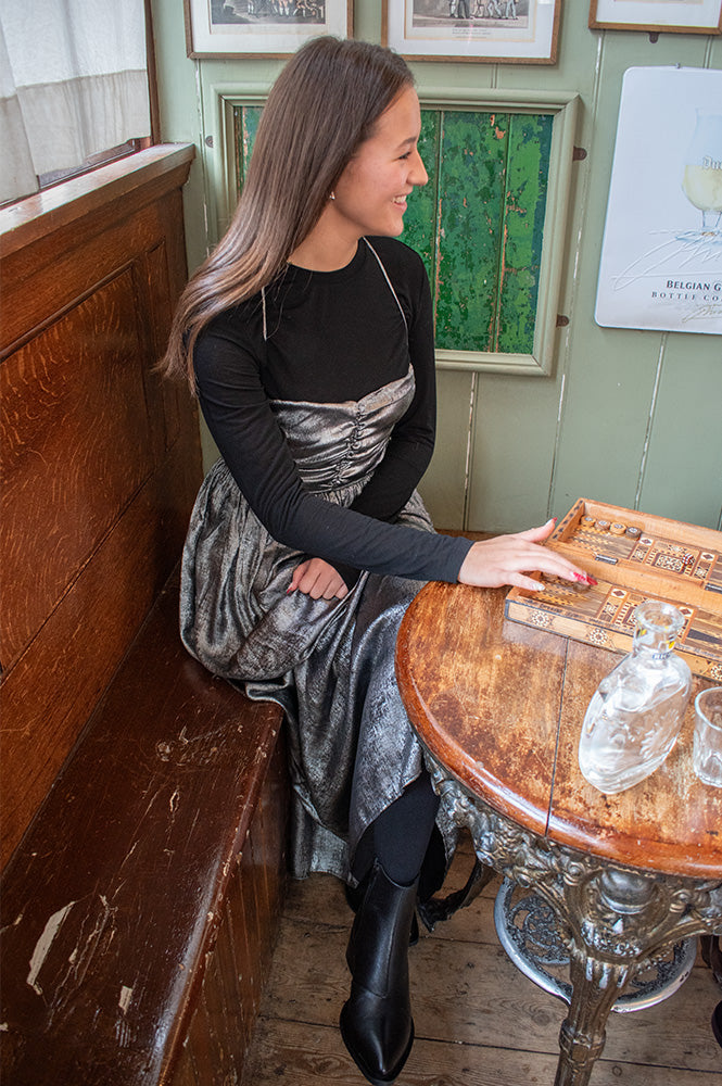 The New Society Uxia Metallic Dress - The Mercantile London