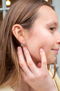 A Weathered Penny Sienna Silver Hoops - The Mercantile London