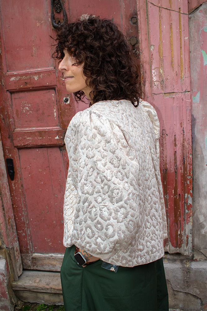 By-Bar Mauri Champagne Cheetah Blouse