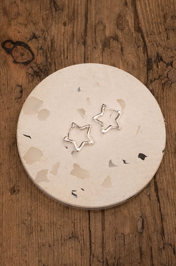 L.A. Silver Star Earrings - The Mercantile London