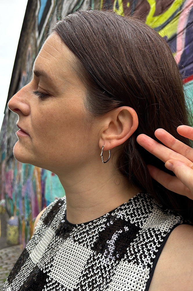 Reflection Self Portrait Silver Earrings - The Mercantile London