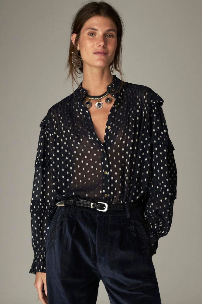 Maison Hotel Simona Sienna Navy Blouse