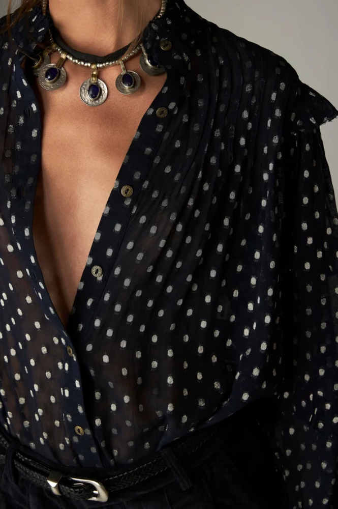 Maison Hotel Simona Sienna Navy Blouse