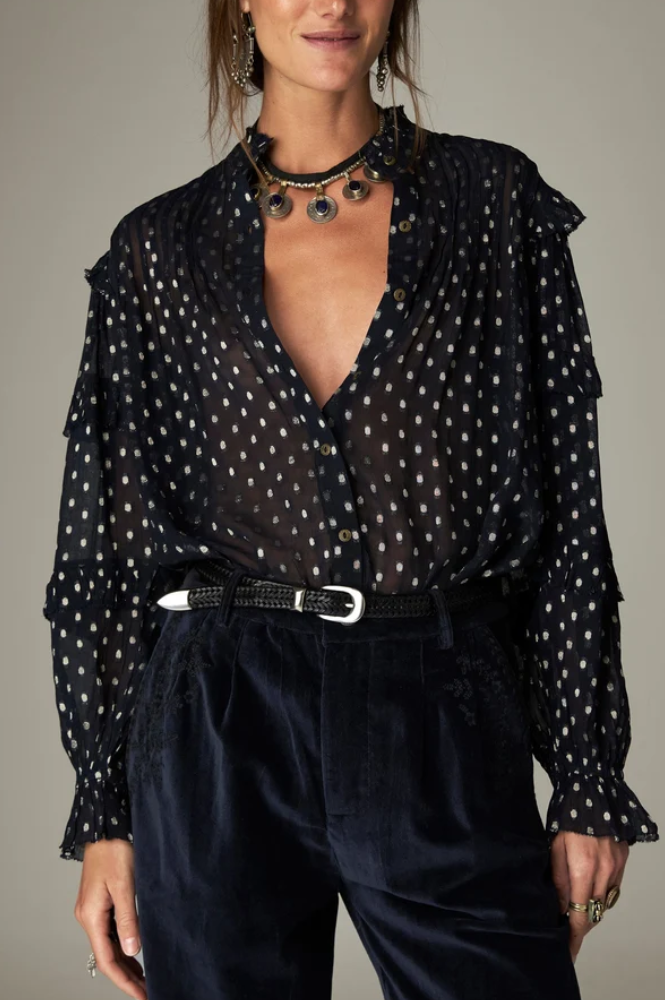Maison Hotel Simona Sienna Navy Blouse