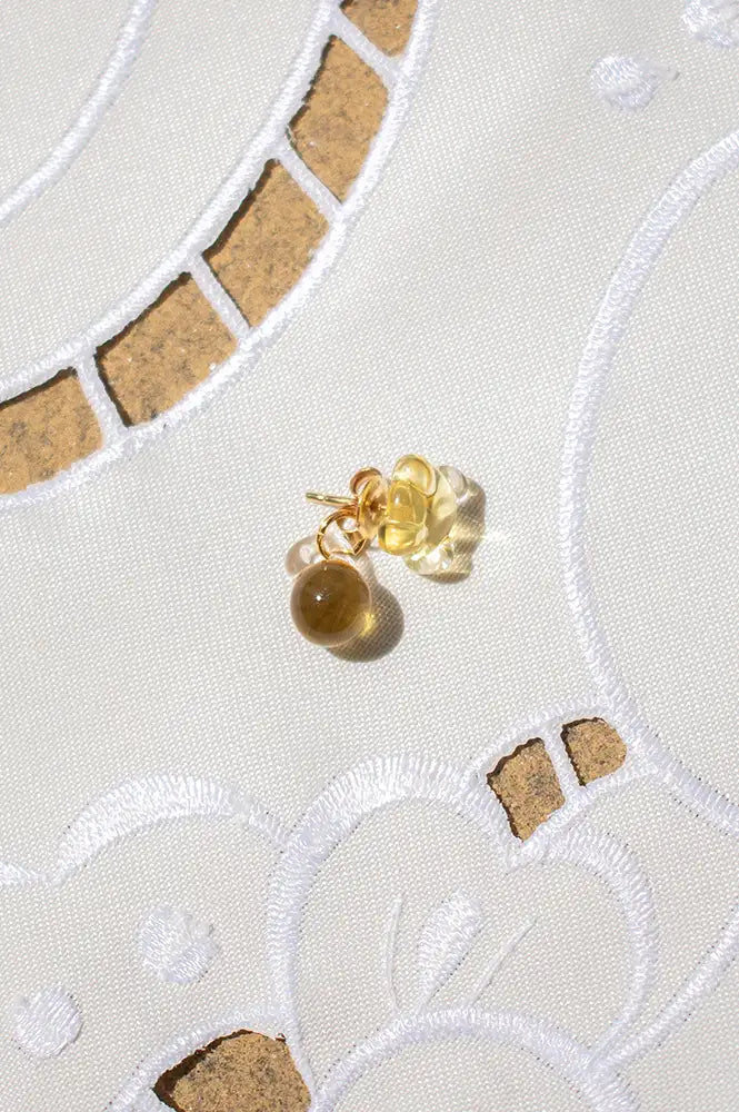 Levens Go-To Yellow Glass Single Earring - The Mercantile London