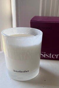 SisterBrother Dark Wood Candle