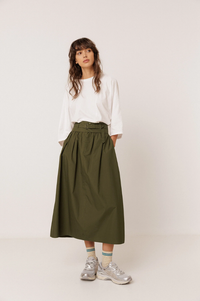 Indi & Cold Poplin Military Skirt