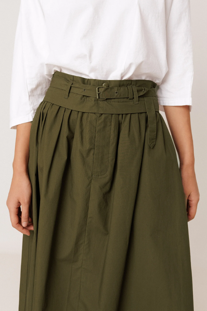 Indi & Cold Poplin Military Skirt