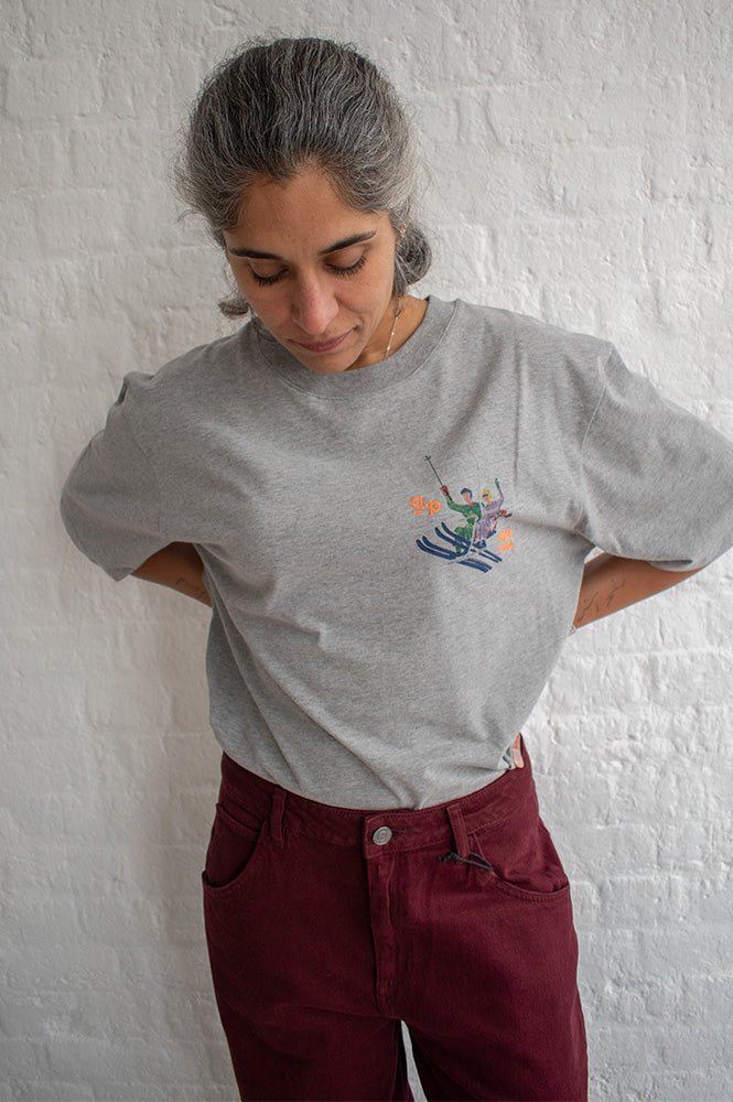 A.P Gaia Ski Club Grey T-Shirt - The Mercantile London