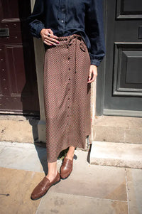 Des Petits Hauts Valette Floral Midi Skirt