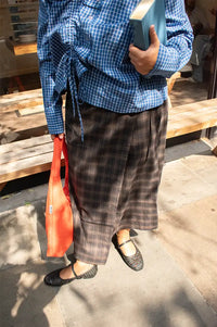 Object Soley Reese Carafe Check Midi Wrap Skirt