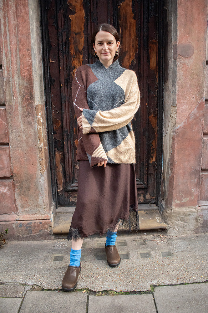 Object Zena Argle Knitted Oversized Jumper - The Mercantile London