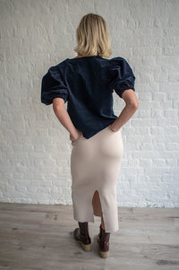 Object Reynard Silver Grey Knitted Skirt - The Mercantile London