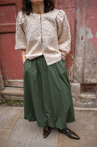 Numph Frankie Rosin Green Balloon Skirt
