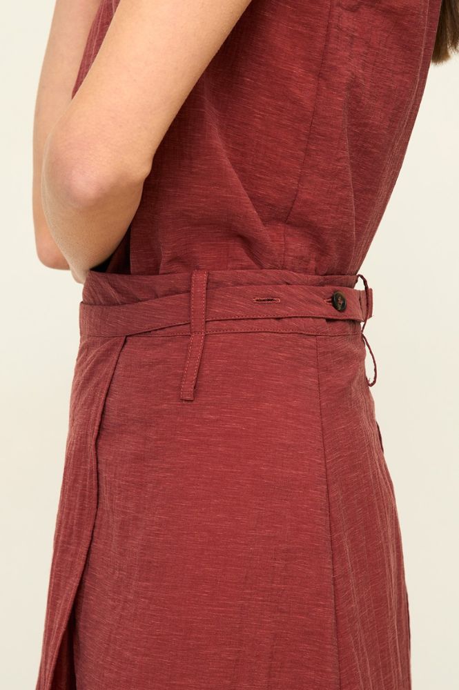 Yerse Terracotta Pleated Skirt - The Mercantile London