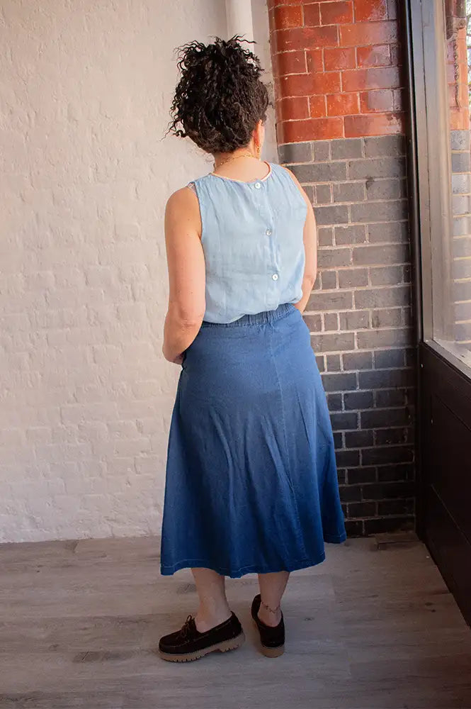 Bibico Wander Indigo Denim Skirt - The Mercantile London