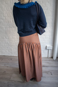 The Tiny Big Sister Brown Striped Skirt - The Mercantile London