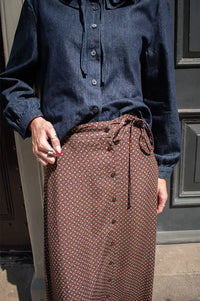 Des Petits Hauts Valette Floral Midi Skirt