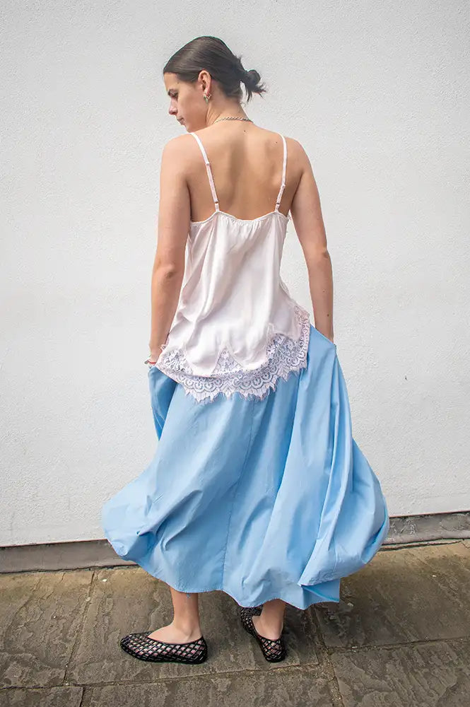 Marta Pomeline Light Blue Skirt - The Mercantile London