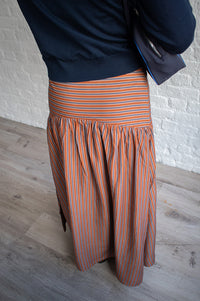 The Tiny Big Sister Brown Striped Skirt - The Mercantile London