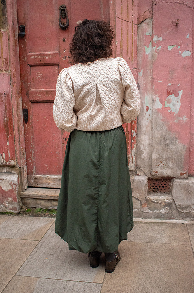 Numph Frankie Rosin Green Balloon Skirt