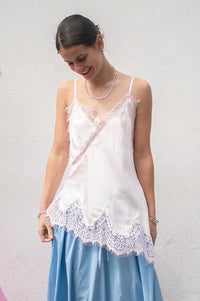 Marta Dream Cipria Pink Lace Top - The Mercantile London