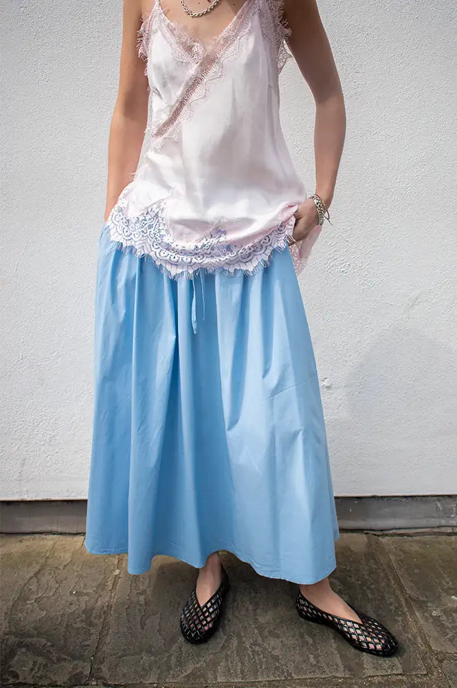 Marta Pomeline Light Blue Skirt - The Mercantile London