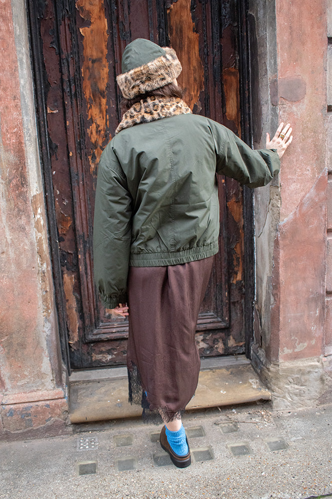 Object Dalme Seal Brown and Black Lace Skirt - The Mercantile London