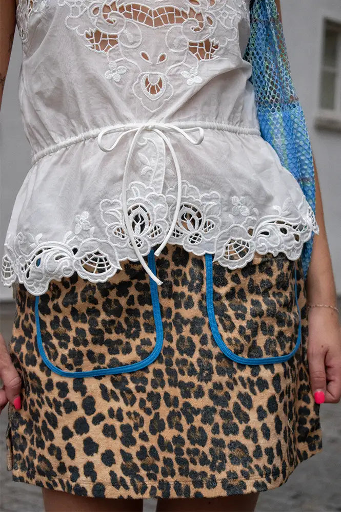 Welcome Bob Sevilla Leopard Print Skirt
