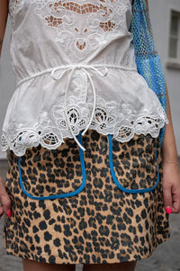 Welcome Bob Sevilla Leopard Print Skirt
