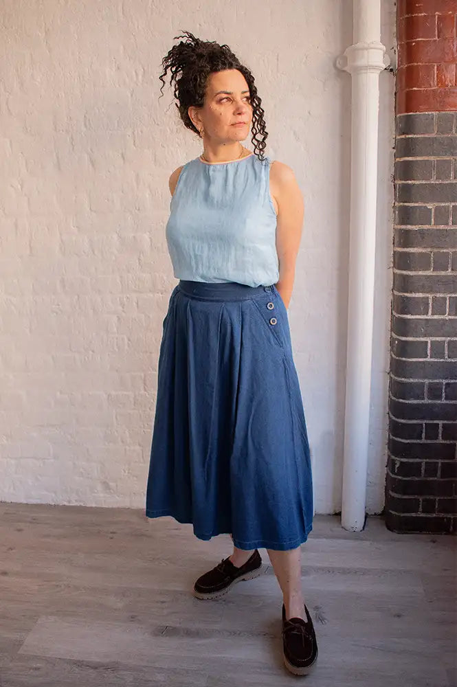 Bibico Wander Indigo Denim Skirt - The Mercantile London