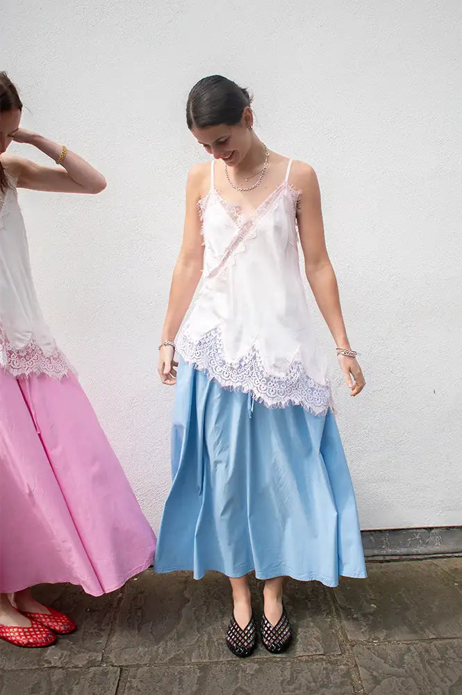 Marta Pomeline Light Blue Skirt - The Mercantile London