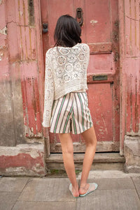 ICHI Leanna Multi Stripe Skort - The Mercantile London