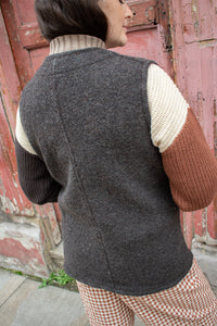 Soeur Chicago Mottle Brown Sleeveless Jacket - The Mercantile London