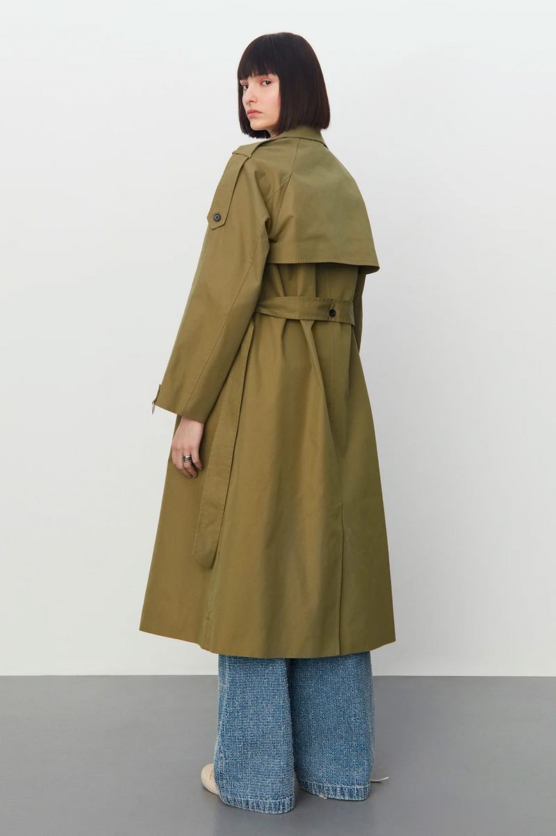 2NDDAY Sloan Martini Olive Trench Coat - The Mercantile London