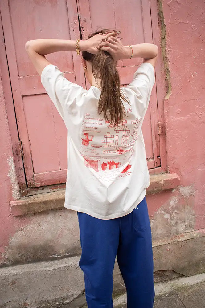 Damson Madder Slow Life Boyfriend T-Shirt - The Mercantile London