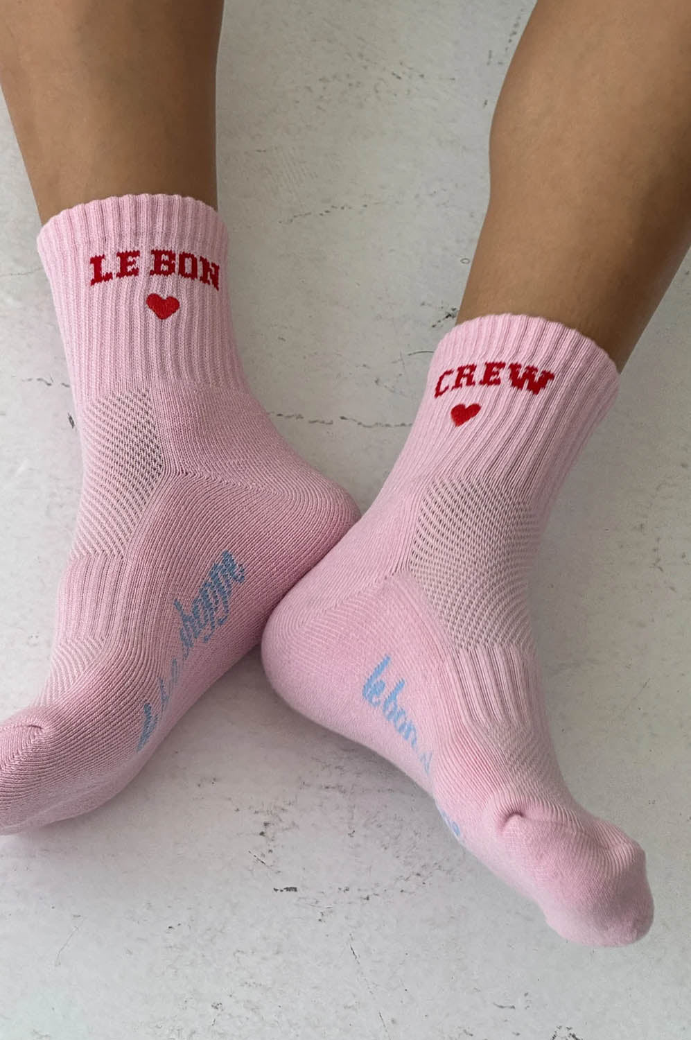 Le Bon Shoppe Embroidered Strawberry Milk Socks - The Mercantile London