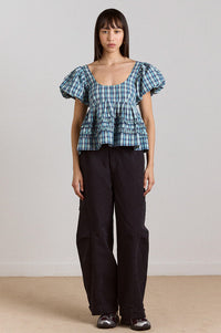 Damson Madder Summer Joy Tomboy Check Blouse - The Mercantile London