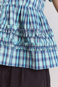 Damson Madder Summer Joy Tomboy Check Blouse - The Mercantile London