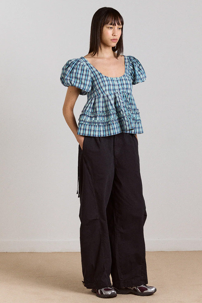 Damson Madder Summer Joy Tomboy Check Blouse - The Mercantile London