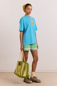 Damson Madder Snack Plate Blue T-Shirt - The Mercantile London