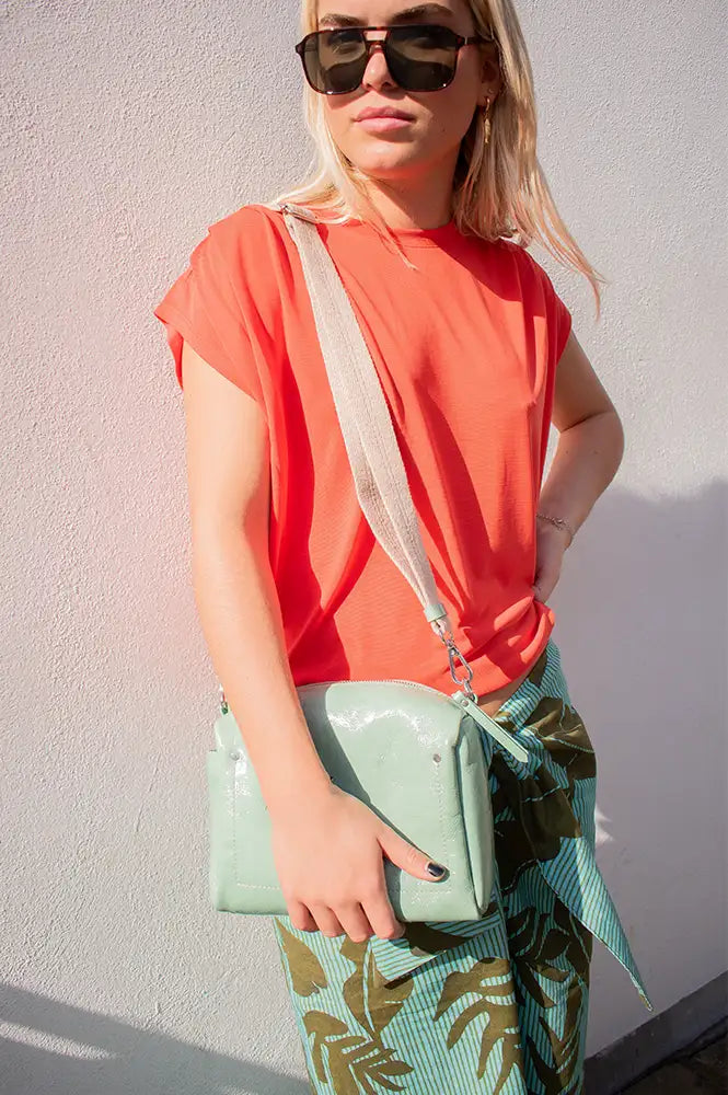 Bellerose Sobox Mist Green Glossy Box Bag - The Mercantile London