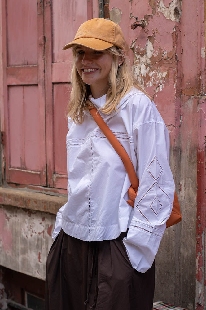 Soeur Guillemette White Embroidered Blouse - The Mercantile London