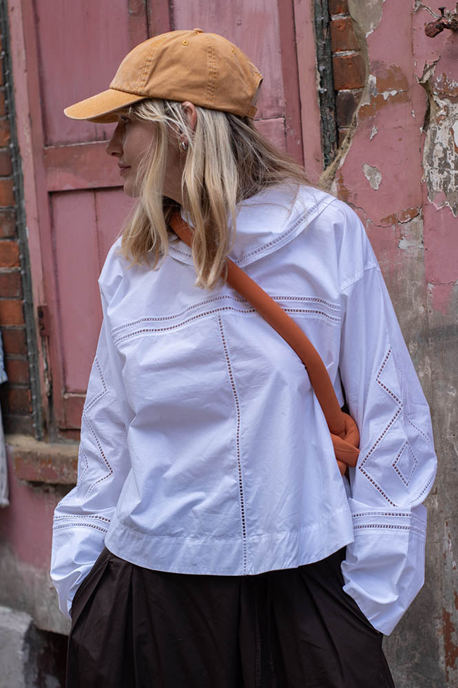 Soeur Guillemette White Embroidered Blouse - The Mercantile London